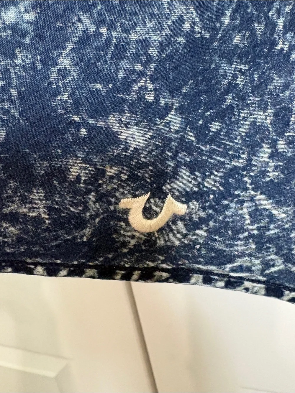 True Religion Blue Dream Wash A Line Tank Top